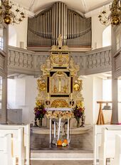 Orgel  und Altar - Schlosskirche Lockwitz