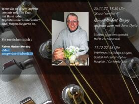 Liedermacher / Liedvogel Rainer Herbert Herzog aus Röhrsdorf - Screenshot Webseite am 27.11.2022